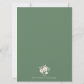 Invitation Bouquet Rose Pale Rose (Dos)