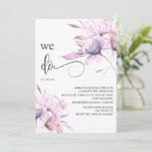 Invitation *~* Bouquet rose pâle RSVP QR AR15 MARIAGE floral (Debout devant)