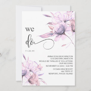 Invitation *~* Bouquet rose pâle RSVP QR AR15 MARIAGE floral