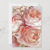 Invitation BOUQUET ROSE ROSE ROSE ROSE Élégant Dîner de répét (Dos)