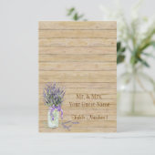 Invitation Bouquet rustique de lavande française en pot de ve (Debout devant)