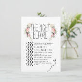 Invitation Bouquet Script Minimal La Nuit Avant (Debout devant)