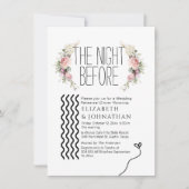 Invitation Bouquet Script Minimal La Nuit Avant (Devant)