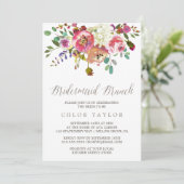 Invitation Bouquet simple d'aquarelle florale Brunch (Debout devant)