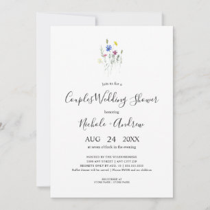 Invitation Bouquet simple Fleur sauvage Couples Wedding showe