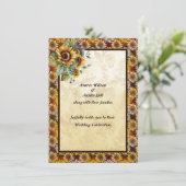 Invitation Bouquet Sunflowers Or Brown (Debout devant)
