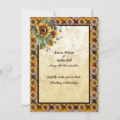 Invitation Bouquet Sunflowers Or Brown (Devant)