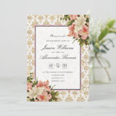 Invitation Bouquets de printemps chic & fiançailles avec pail (Debout devant)