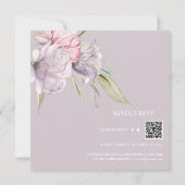 Invitation *~* Bouquets floraux AR15 RSVP BLUSH QR MARIAGE (Dos)