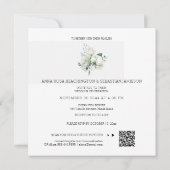 Invitation *~* Bouquets floraux blancs AR15 QR + Mariage RSVP (Dos)