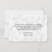 Invitation Bouquets Floraux Roses sur Remerciements de Mariag (Dos)