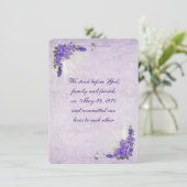 Invitation Bouquets Lilac pour le renouvellement de Vow (Debout devant)