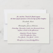 Invitation Bouquets Mariages aux fleurs de violet Vintage (Dos)