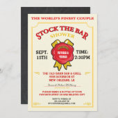 Invitation Bourbon étiquette Stock l'invitation bar (Devant / Derrière)