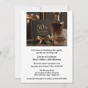 Invitation Bourbon Vieilli à la Perfection 50e Anniversaire