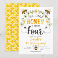 Bourdon. Petit miel, abeille, 4ème anniversaire