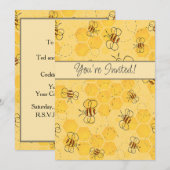 Invitation Bourdonnement d'abeilles Abeilles à miel Mignonnes (Devant / Derrière)