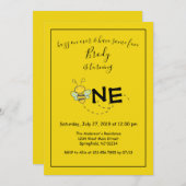 Invitation Bourdonnement dessus au-dessus de première fête (Devant / Derrière)