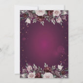 Invitation Bourgeon Glitter Ballons Fleurs Douce 16 (Dos)