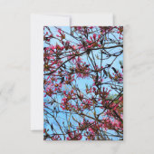 Invitation Bourgeons de fleurs roses sur un arbre (Devant)