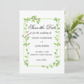 Invitation Bourgeons roses sur une annonce de mariage Save Th (Debout devant)