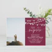 Invitation Bourgogne 40e anniversaire du Mariage photo (Debout devant)