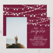 Invitation Bourgogne 40e anniversaire du Mariage photo (Devant / Derrière)