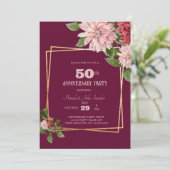 Invitation Bourgogne 50e Anniversaire | Anniversaire | Mariag (Debout devant)