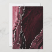 Invitation Bourgogne Argent Agate Surprise 60e anniversaire (Dos)