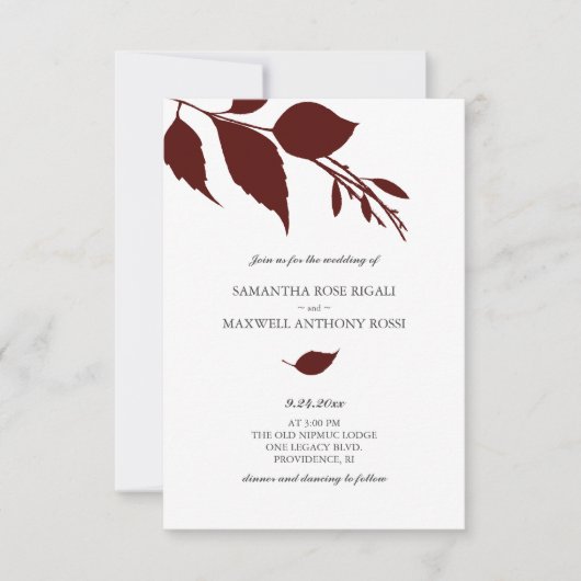 Invitation Bourgogne avec code QR (Devant)