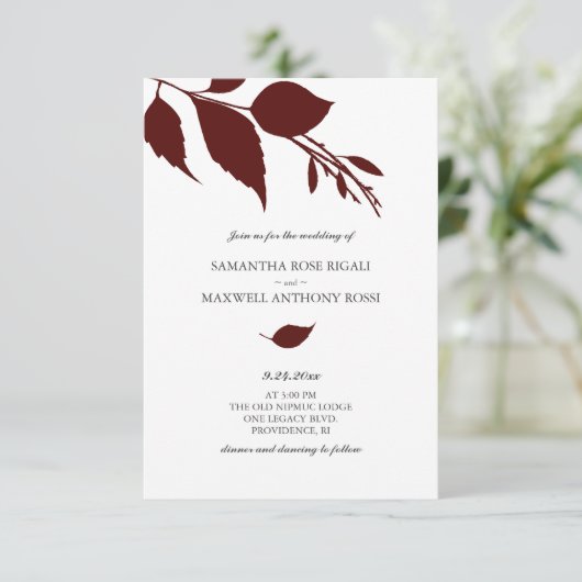 Invitation Bourgogne avec code QR (Debout devant)