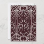 Invitation Bourgogne Baroque Rococo Argent Orné (Dos)