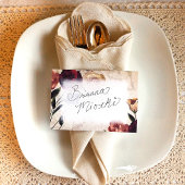 Invitation Bourgogne, Blush, Beige Rose Nom Place Card