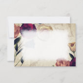 Invitation Bourgogne, Blush, Beige Rose Nom Place Card (Devant)