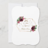 Invitation Bourgogne Blush Floral Mis Quince Quinceañera (Dos)