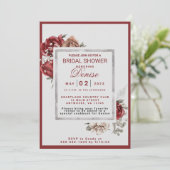Invitation Bourgogne, Blush, White Roses (Debout devant)