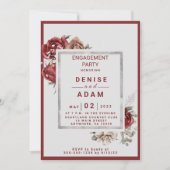 Invitation Bourgogne, Blush, White Roses (Devant)