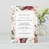 Invitation Bourgogne Boho Floral Nous Faisons Toujours Vow Re (Debout devant)