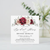 Invitation Bourgogne Champagne Ivory Mauve Rose Fête des mari (Debout devant)