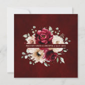 Invitation Bourgogne Champagne Ivory Mauve Rose Fête des mari (Dos)