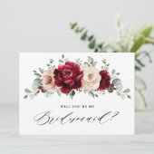 Invitation Bourgogne Champagne Ivory Serez-vous ma servante d (Debout devant)