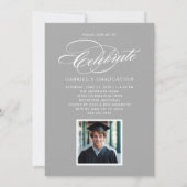 Invitation Bourgogne Classe 2026 Calligraphie Photo Remise de (Dos)