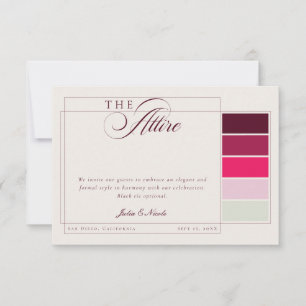 Invitation Bourgogne classique ivoire calligraphie tenue de s