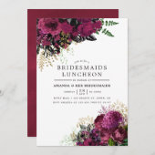 Invitation Bourgogne - Déjeuner d'honneur Marsala et Gold Bri (Devant / Derrière)