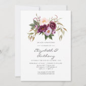 Invitation Bourgogne - Dîner de répétition Marsala et Peach (Devant)