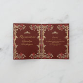 Invitation Bourgogne doré et Quinceañera dorée (Intérieur)