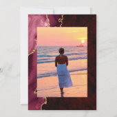 Invitation Bourgogne et âge d'or Célébration de la vie (Dos)