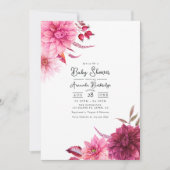 Invitation Bourgogne et Brousse Automne-Automne Baby shower F (Devant)