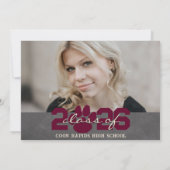 Invitation Bourgogne et crème Empreinte de patte Graduation 2 (Dos)