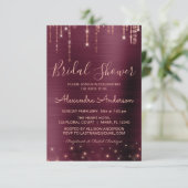 Invitation Bourgogne et Fête des mariées d'or Rose (Debout devant)